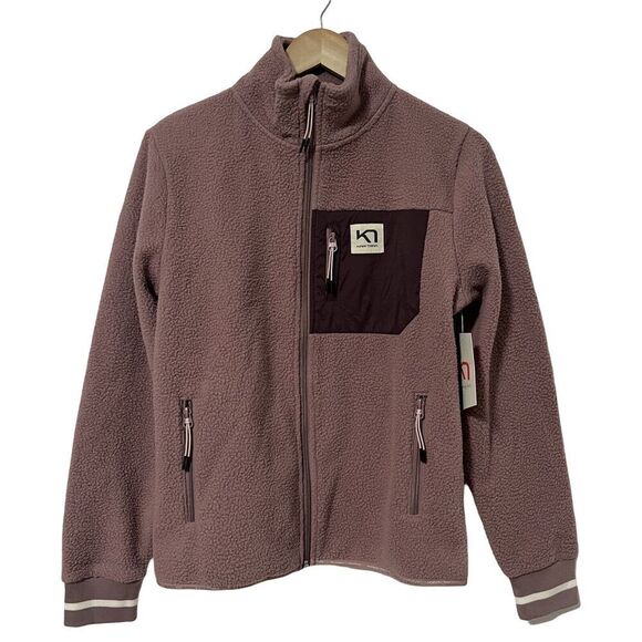 Kari Traa Rothe Midlayer Fleece Jacket Size S Taupe Full Zip Gorpcore Womens NEW - Picture 1 of 9